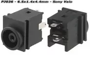  DC Power Jack PJ036 6.5x1.4x4.4mm (SONY)