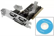 Платка PCI to LPT + 2x COM (1x Parallel Port DB25 + 2x RS232 DB9)