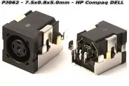  DC Power Jack PJ062 7.5x0.8x5.0mm (HP Compaq DELL)