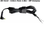 Лаптоп кабел DC CORD 4.0x1.7mm 1.8m (HP Compaq) Quality