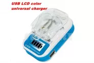 Universal Charger for 3.7v Li-On battery (LCD Color Travel charger)