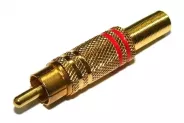 Букса Cable Audio Video Connector [RCA(M) Plug Metal Gold]