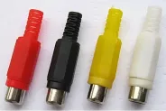 Букса Cable Audio Video Connector [RCA(F) Socket Black Plastic]