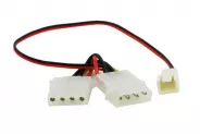  Cable Molex 4pin male to 4pin female + 12V Fan Power Adapter Cable