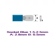    Socket Blue 1.5-2.5mm A:2.8mm B:0.5mm .10