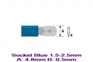    Socket Blue 1.5-2.5mm A:4.8mm B:0.5mm .10