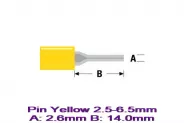 Конектор кабелна обувка Pin Yellow 2.5-6.5mm A:2.6mm B:14.0mm Оп.10бр