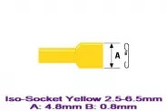 Конектор кабелна обувка Iso-Socket Yellow 2.5-6.5mm A:4.8 0.8B:mm Оп.10бр