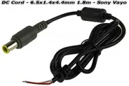 Лаптоп кабел DC CORD 6.5x1.4x4.4mm 1.8m (SONY VAIO) Quality