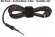 Лаптоп кабел DC CORD 6.3x3.0mm 1.8m (Toshiba old) Quality
