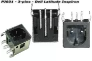  DC Power Jack PJ031 3-pins (Dell Latitude Inspiron)