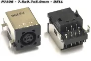  DC Power Jack PJ106 7.5x0.7x5.0mm (DELL)
