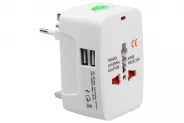  AC Power Plug Travel Adapter Converter (EU/US/UK/AU)2xUSB