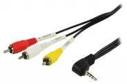  Cable Audio Video [3.5mm JACK(M) 4pin to 3 RCA(M) 1.5m]