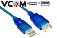  USB 2.0 A/AF 5m Extension cable Blue (VCom CU202-TL-5m)