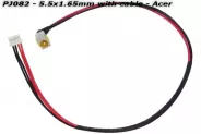  DC Power Jack PJ082 5.5x1.65mm w/cable 36 (Acer)