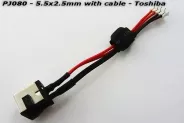  DC Power Jack PJ080 5.5x2.5mm w/cable 8 (Toshiba)