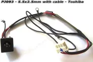  DC Power Jack PJ093 5.5x2.5mm w/cable 21 (Toshiba)