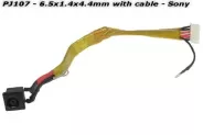  DC Power Jack PJ107 6.5x1.4x4.4mm w/cable 15 (Sony)