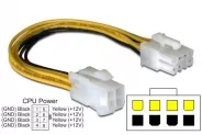 Кабел Cable 1x 4Pin ATX/P4 (F) to 8Pin EPS (M) 20cm (Power to CPU)
