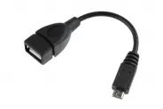  USB micro OTG adapter 8cm Black (Cable USB A/F to micro-B) 