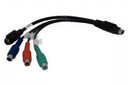  Cable Audio Video [Mini Din(M) 9pin to 3 RCA(F) + S-Video 0.2m]