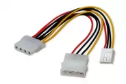  Cable 1x 4Pin Molex (M) to 4Pin Molex (F) +FDD 15cm (Power to FDD)