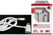  USB micro OTG 2in1 adapter 20cm White (Cable USB A+A/F to micro-B)