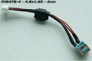  DC Power Jack PJ047B-4 5.5x1.65mm w/cable 8 (Acer)