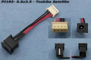  DC Power Jack PJ102 5.5x2.5mm w/cable 6 (Toshiba Satellite)