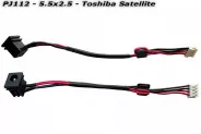  DC Power Jack PJ112 5.5x2.5mm w/cable 12 (Toshiba Satellite)