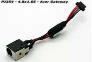  DC Power Jack PJ254 4.8x1.65mm w/cable 9 (Acer Gateway)