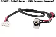  DC Power Jack PJ485 5.5x2.5mm w/cable 23 (IBM Lenovo Ideapad)