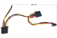 Кабел Cable 2 x 4Pin Molex (M) + FDD Connector 50cm (ATX PSU Connector)