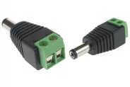 Букса за захранване DC Power Jack Plug male connector (5.5x2.1mm с клема)