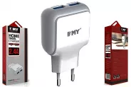   Tablet 220V to 5V 2.4A 12W  2xUSB Out (EMY MY-220 Charger)