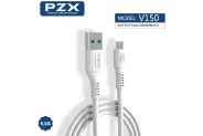  USB 2.0 A to 5pin micro-B 1.0m (PZX V150) Flat White Charge 5A