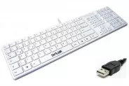 Клавиатура Delux (K-1000) - USB Slim White