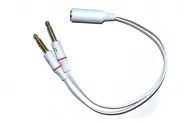 Кабел Cable Adapter [2x3.5mm JACK(M) 3pin to 3.5mm JACK(F) 4pin 0.2m]