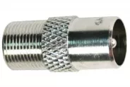 Преход за коаксиален кабел адаптер F-connector to TV male (F-629)