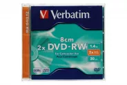 Mini DVD-RW 1.4GB 30min 2x Verbatim (кут. 5mm за 1бр.)