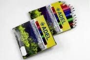 Молив графитен 12 цвята в картонена кутия (ADEL) за 1бр.