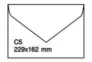 Плик пощенски C5 лепило бял триъгълен капак (C5 - 162х229мм)