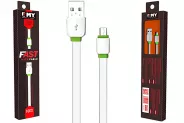  USB 2.0 A to 5pin micro-B 1.0m (EMY MY-445) Flat White Charge 2A