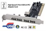 Платка PCI to USB2.0 4+1 Port (Repotec)