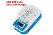 Universal Charger for 3.7v Li-On battery (LCD Color Travel charger)