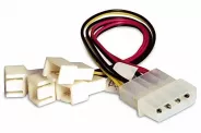  Cable Molex 4pin male to 4fan 3pin male 20cm (Akasa AK-CB001)