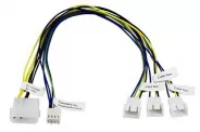  Cable Molex 4pin male to 3fan +4pin female (Akasa AK-CB002)