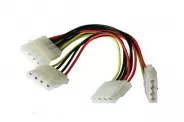  Cable Molex 4pin male to 3x4pin PSU 20cm (Sandberg)