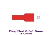    Plug Red 0.5-1.5mm A:4.0mm B:27.7mm .10